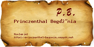 Princzenthal Begónia névjegykártya